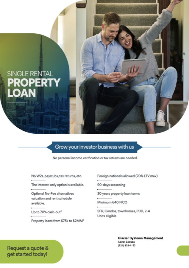 Single Rental Property Loan brochure